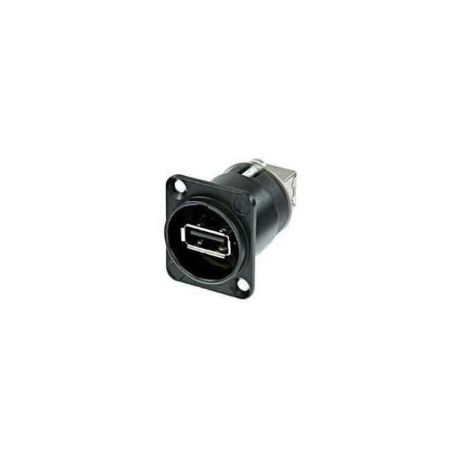 Hovedbilde USB2.0 adapter D-Type sort, A Hun til B Hun,  OBS:Kan snus