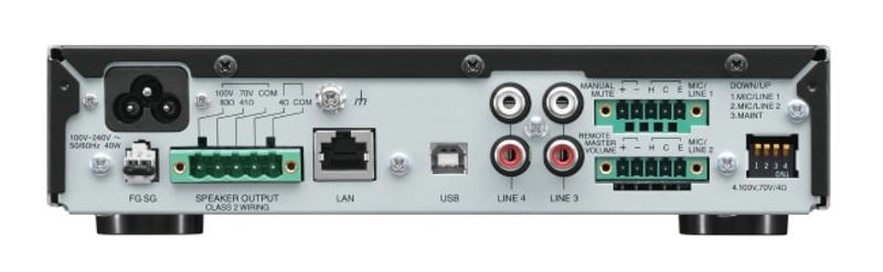 TOA Mikseforsterker 1x60W 100V 2 Mikrofon 2 Linje DSP