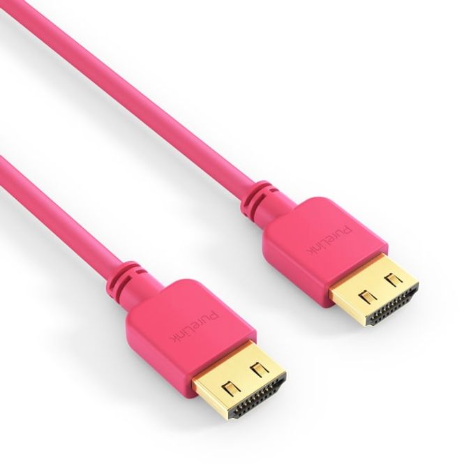 Hovedbilde PureLink Kabel HDMI Slim Install 4K HDR 18Gbps 2m Magenta