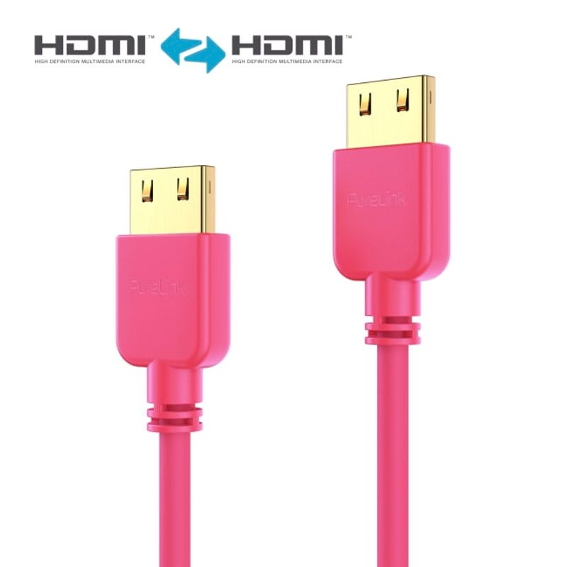 PureLink Kabel HDMI Slim Install 4K HDR 18Gbps 2m Magenta