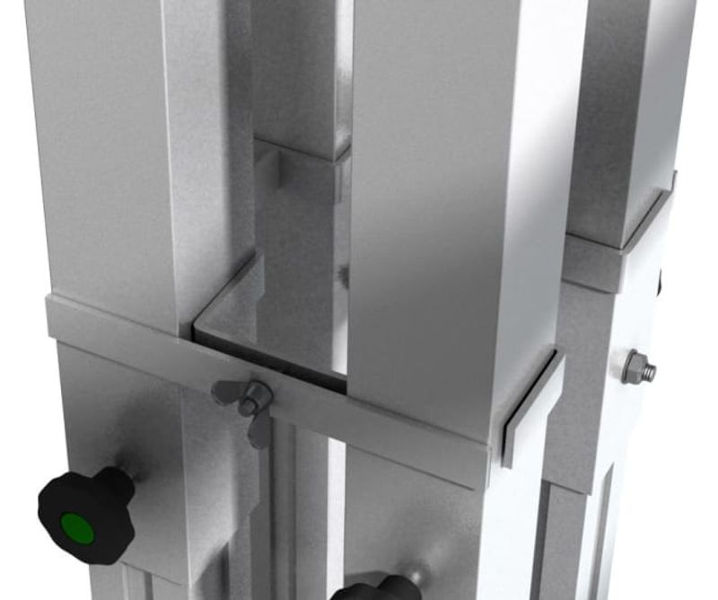 Leg to leg clamp (4 legs) 60mm firkantbein