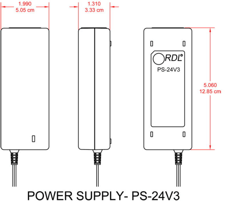 Strømforsyning 24VDC 3000mA Switching DC plugg
