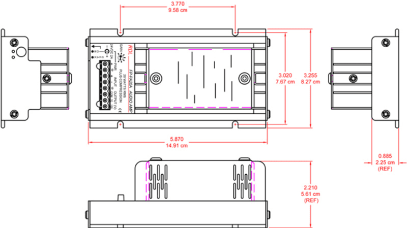 RDL Forsterker 20W 100V