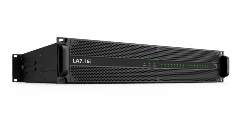 Forsterker med DSP, 16x1100W@4ohm,AVB,2U