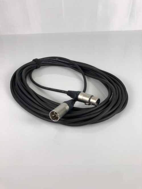 Hovedbilde Kabel XLR han/hun 22m, sort