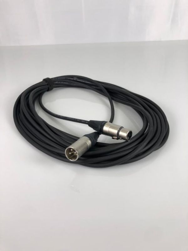 Kabel XLR han/hun 22m, sort