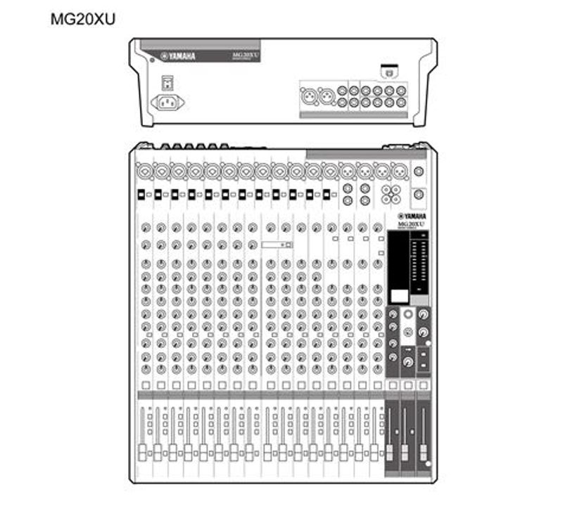 Yamaha Mikser Bord 12xMikrofon 4xStereo Linje