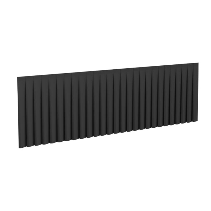 Sceneskjørt Foldet velur 800x1050, borrelås, Sort