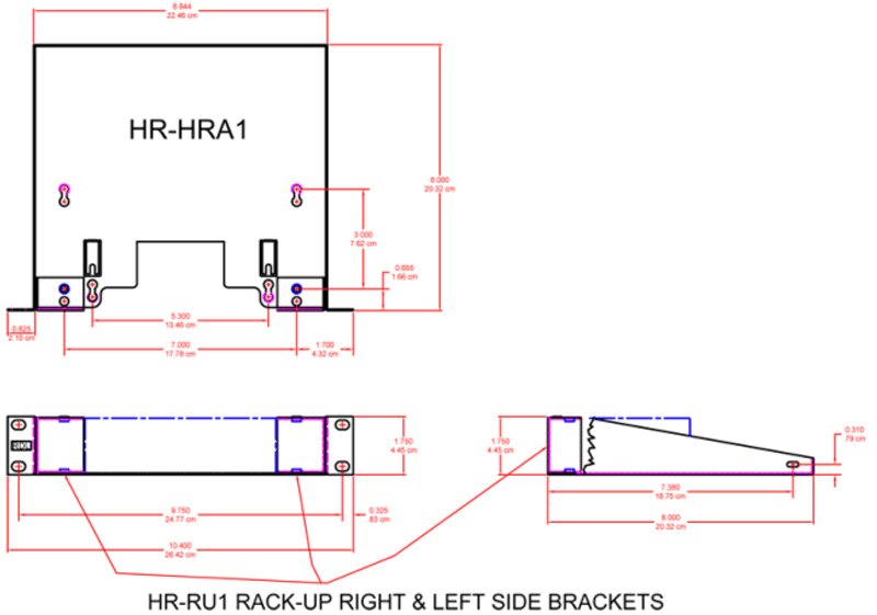 RDL Adaptor Rackmonteringskit for RU-moduler