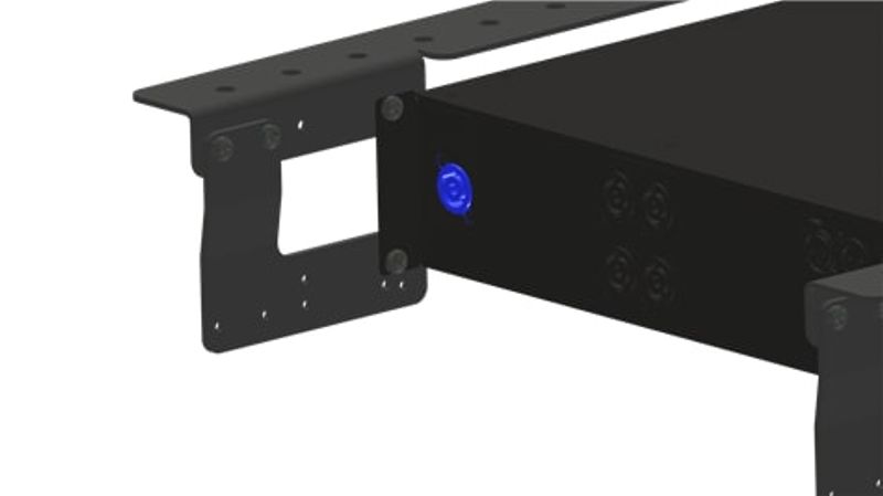 Brakett/rackskinne f/vegg/tak 2U HD.Dynacord & LAamp support
