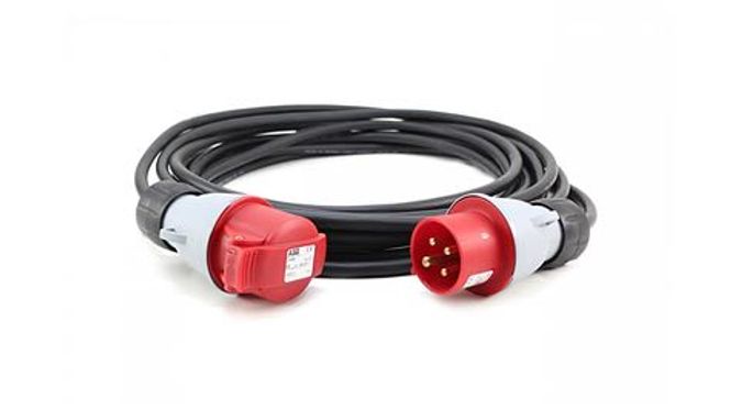 Hovedbilde Motorkabel DC, 16A400V-4P, M/F, 4x2,5mm2, 10meter