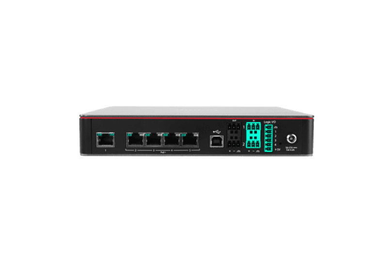 DSP w/4 PoE+ ports. AVB & Dante,2x2analog I/O,St USB & 4xAEC