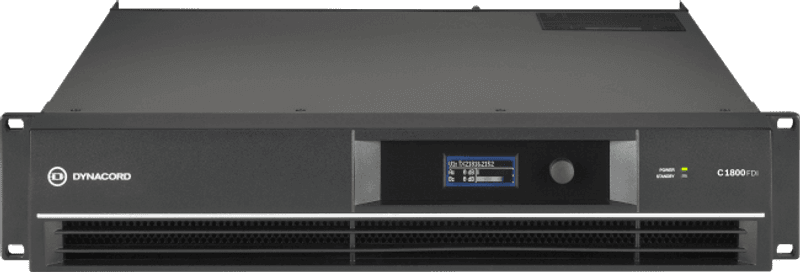 Dynacord Forsterker DSP 2x950W 4ohm 2U Inst, 2xLavOhm eller 1x10