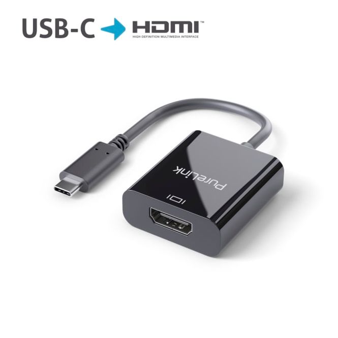 Hovedbilde Adapter USB-C til HDMI 4K 15cm 18Gbps Sort