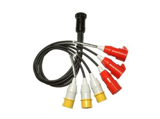 Hovedbilde SOCAPEX 19P Breakout motor LV, 3xLV + 3x16A400V, 1 meter