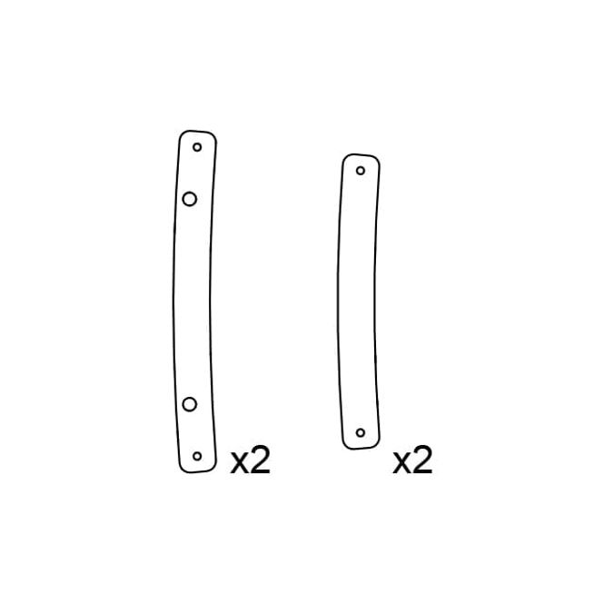 Hovedbilde End rigging plates f/A10iW Focus (white)
