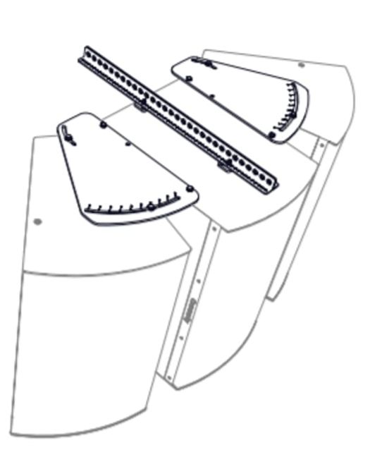 Hovedbilde Dobbel HORIZ. ARRAY KIT FOR 3 Veis I Serien Modeller Hvit