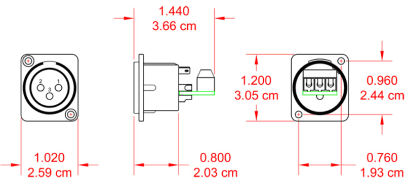 RDL Kontakt XLR Hun AMS
