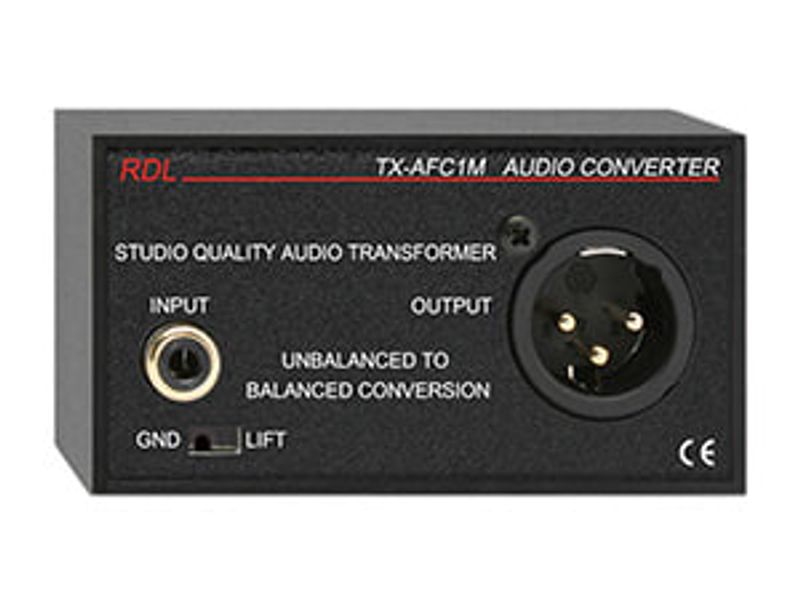 RDL Transformator Ubalansert til Balansert RCA XLRM