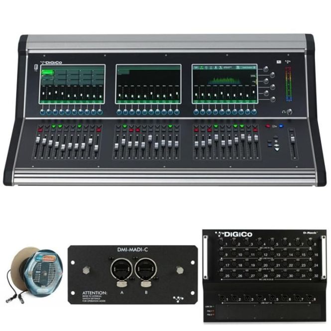 Hovedbilde DiGiCo S31 mikser, D-Rack, DMI-MADI-C, 75m kabel