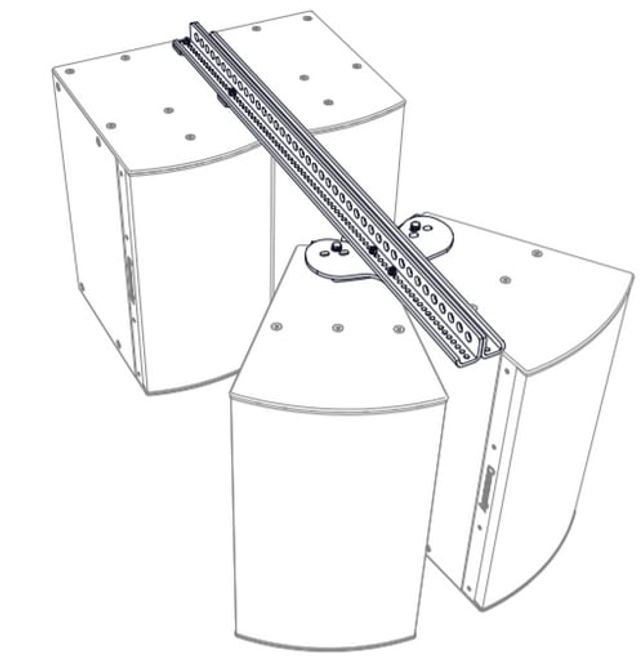 Hovedbilde Dobbel HORIZ.SPLAY W/ EXTKIT f/2 Veis I Serien Modeller Sort