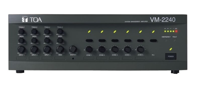 TOA Systemforsterker 5 Soner 120W 100V