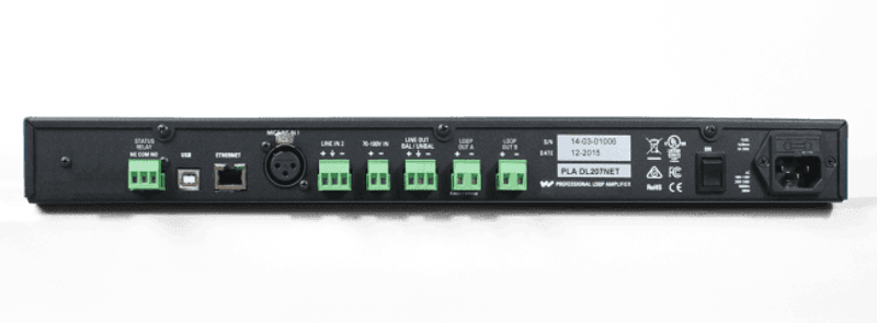 Induction loop amplifier system w/network.  2x9.5A, 1U