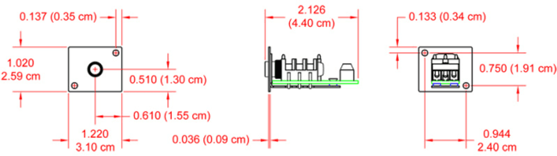 Termineringsplate 6,3mm jack AMS