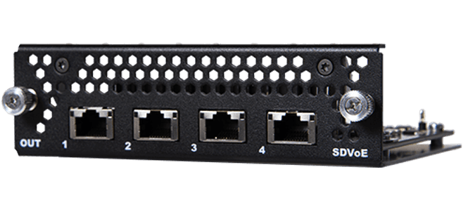 Hovedbilde Output connector card with 4x SDVoE 10G RJ45 ports