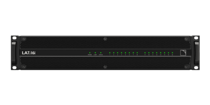 Forsterker med DSP, 16x1100W@4ohm,AVB,2U