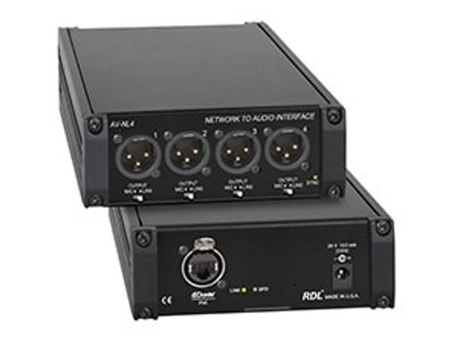 Hovedbilde Dante,POE, Ethercon to Line Level Audio OP(4x)