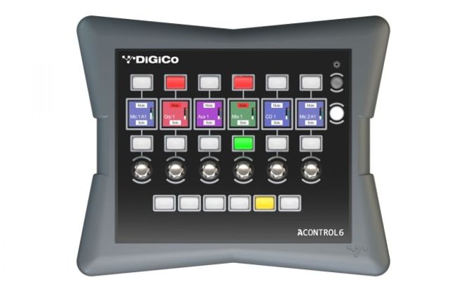 Hovedbilde DiGiCo 4REA4 Kontrollenhet, 6 encodere og display, PoE