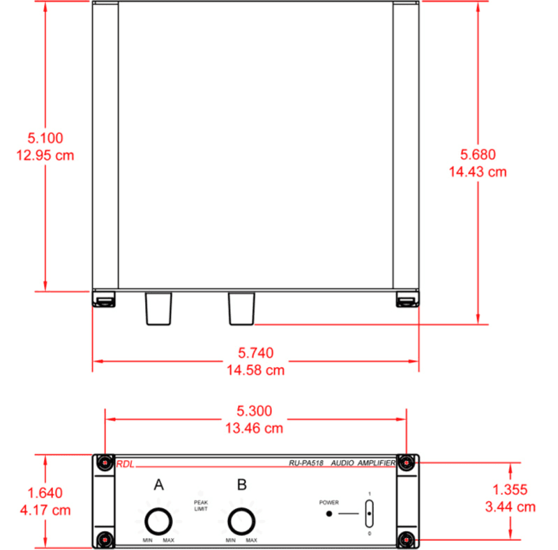 RDL Forsterker 2x9W 4ohm VCA
